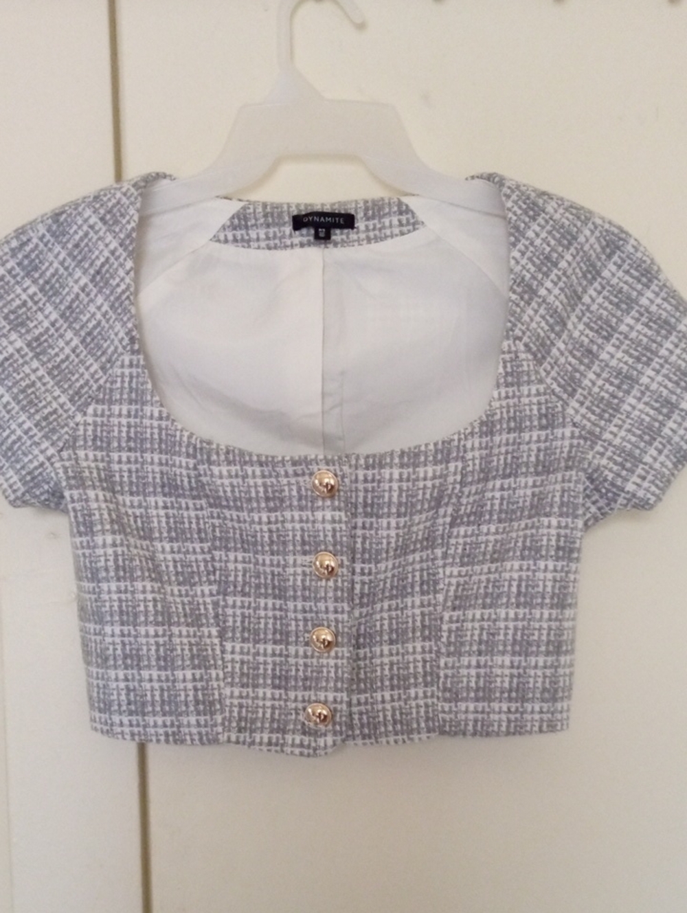 Brand New DYNAMITE Tweed Cropped Top